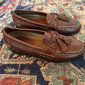 Johnston & Murphy Brown Leather Tassel Loafers, Size 8